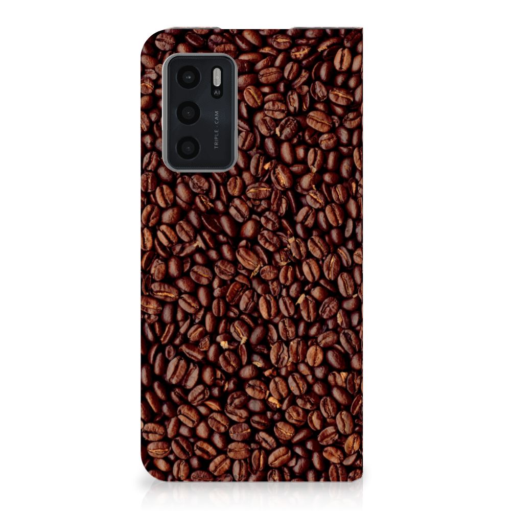 OPPO A54s | A16 | A16s Flip Style Cover Koffiebonen - B2C Telecom