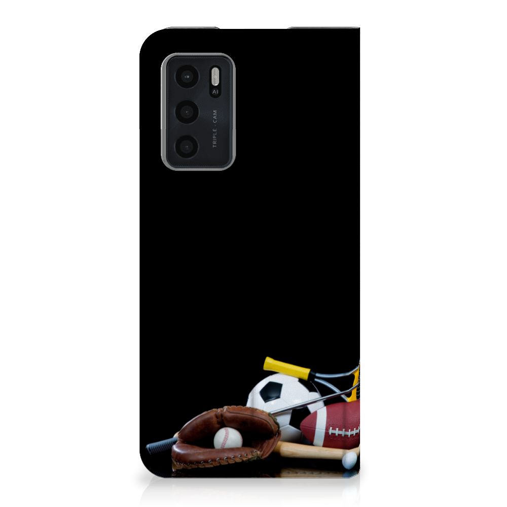 OPPO A54s | A16 | A16s Hippe Standcase Sports with various sports equipment design