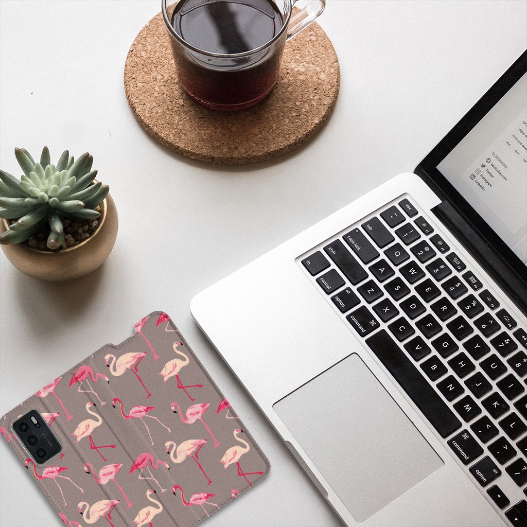 OPPO A54s | A16 | A16s Hoesje maken Flamingo - B2C Telecom
