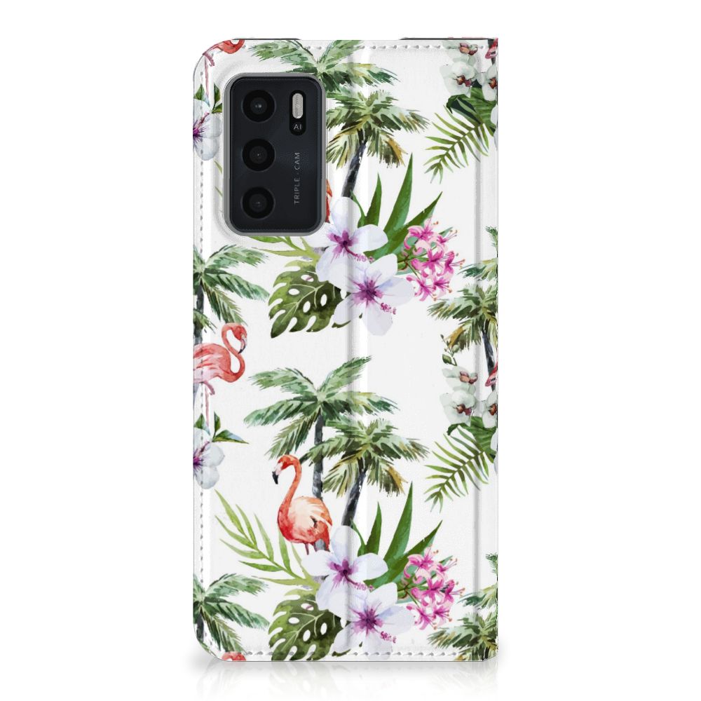 OPPO A54s | A16 | A16s Hoesje maken Flamingo Palms - B2C Telecom