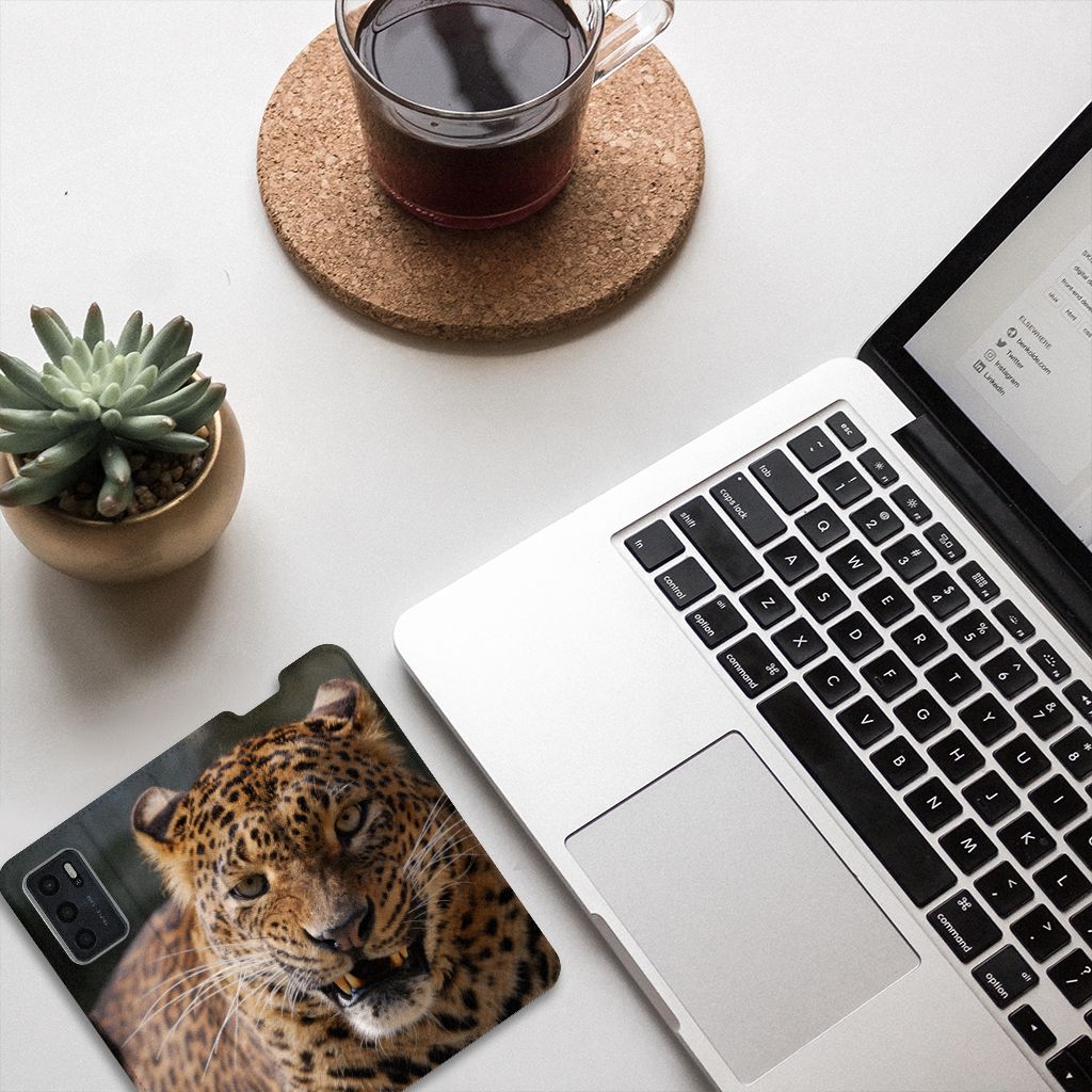 OPPO A54s | A16 | A16s Hoesje maken Luipaard - B2C Telecom