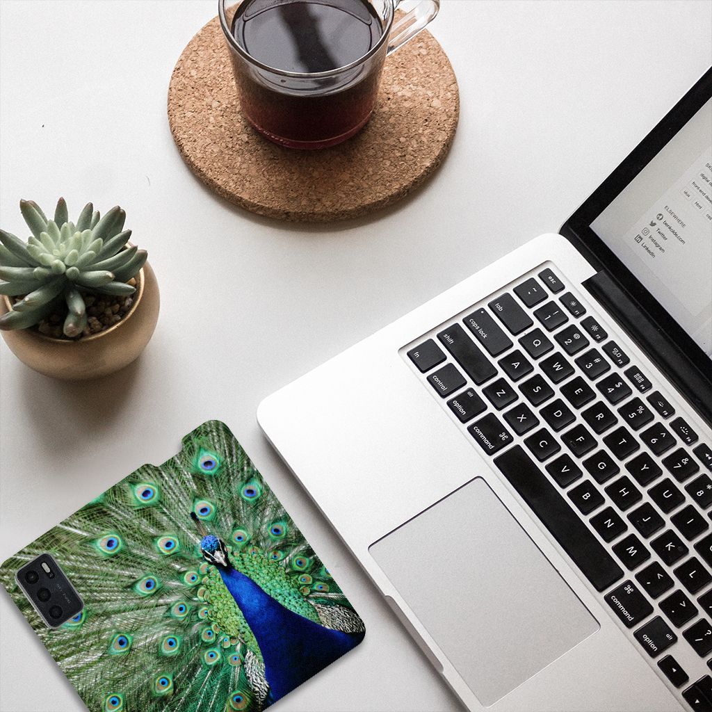 OPPO A54s | A16 | A16s Hoesje maken Pauw - B2C Telecom