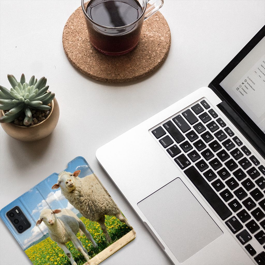 OPPO A54s | A16 | A16s Hoesje maken Schaap en Lammetje - B2C Telecom
