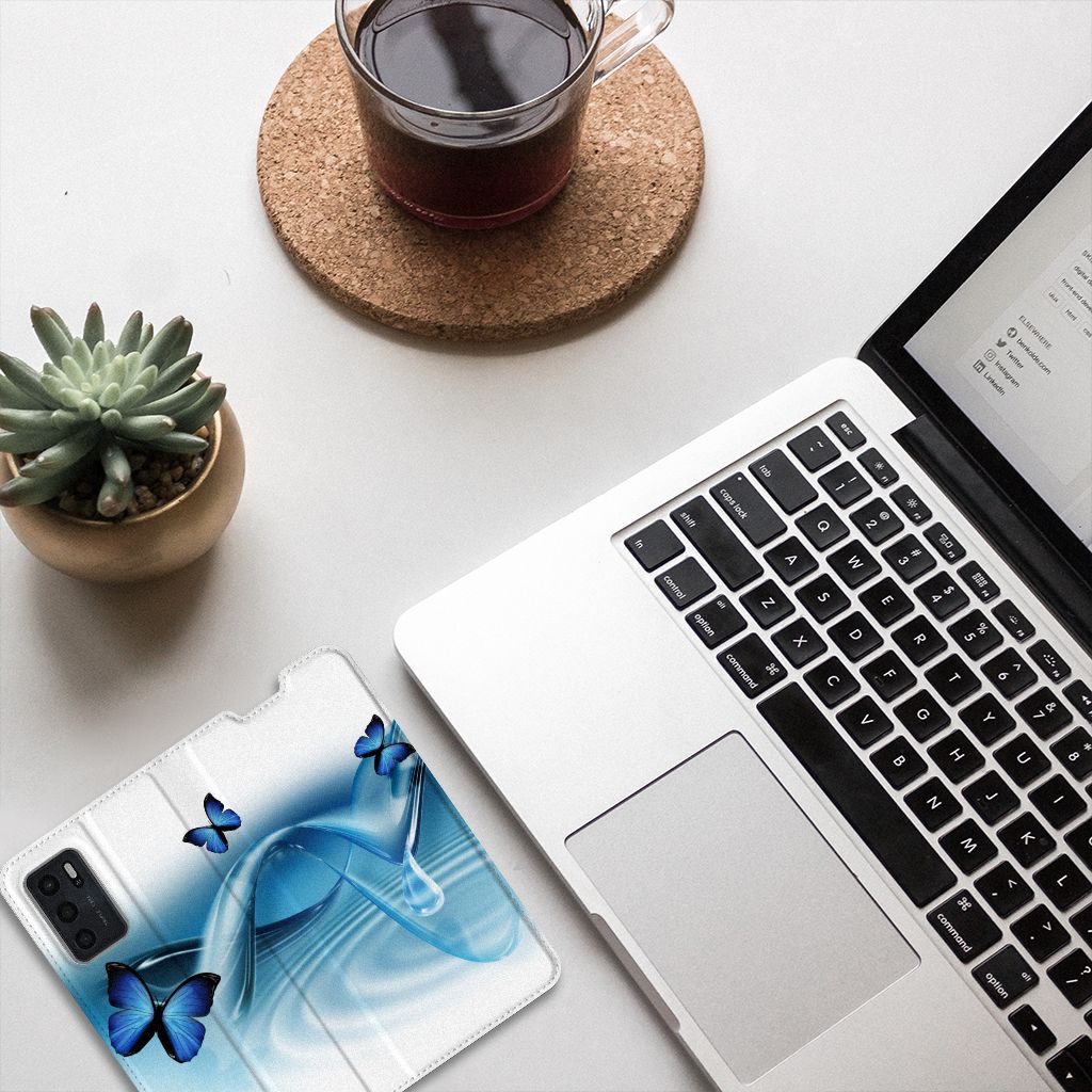 OPPO A54s | A16 | A16s Hoesje maken Vlinders - B2C Telecom