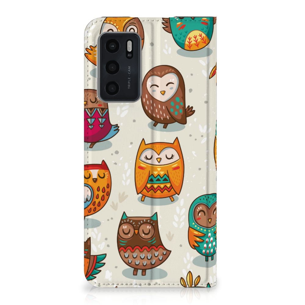 OPPO A54s | A16 | A16s Hoesje maken Vrolijke Uilen - B2C Telecom