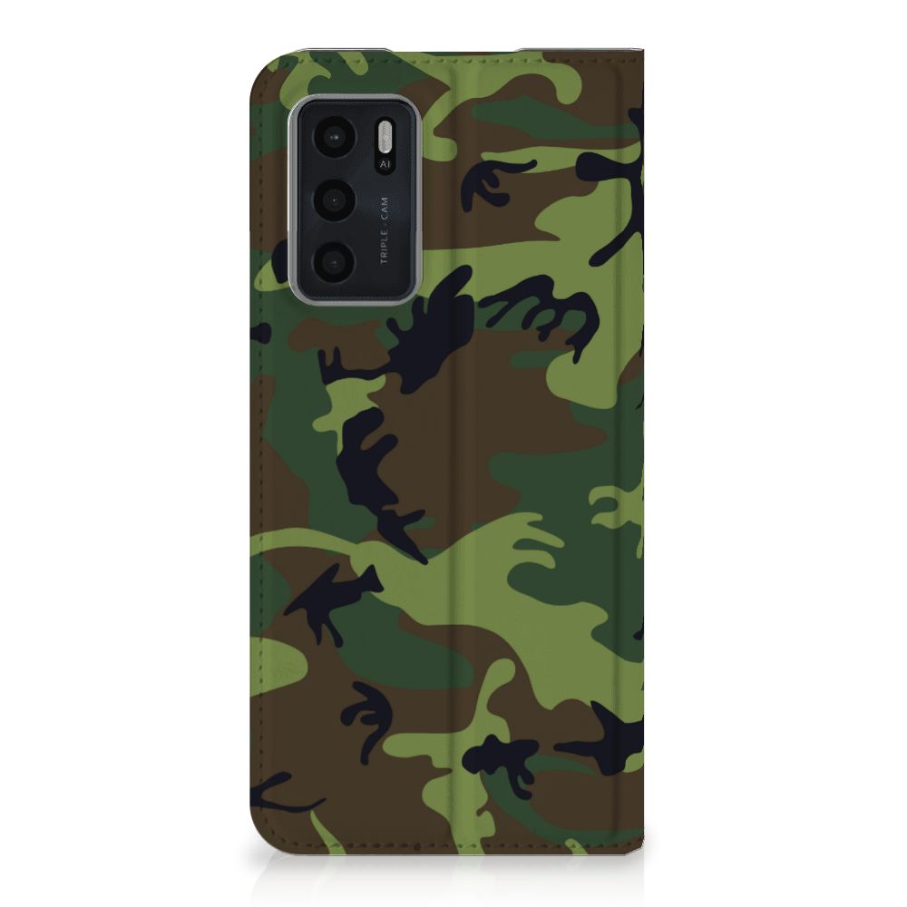 OPPO A54s | A16 | A16s Hoesje met Magneet Army Dark - B2C Telecom