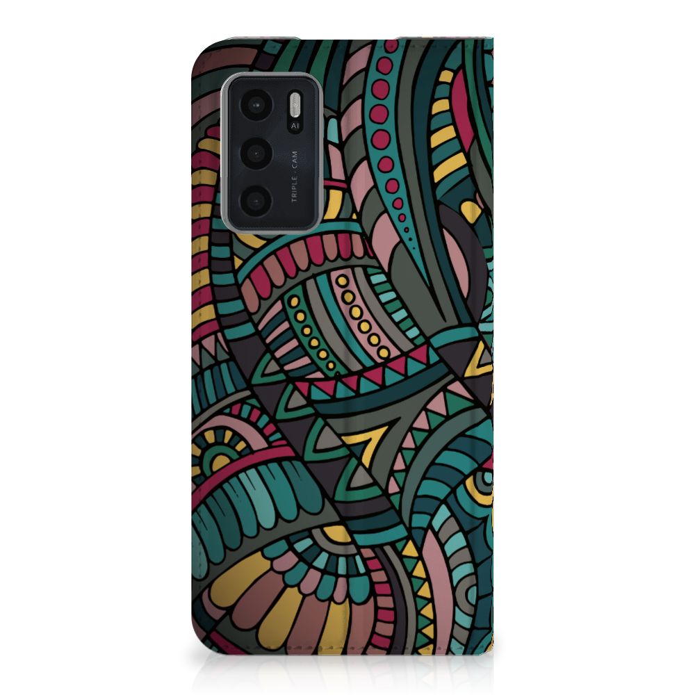 OPPO A54s | A16 | A16s Hoesje met Magneet Aztec - B2C Telecom