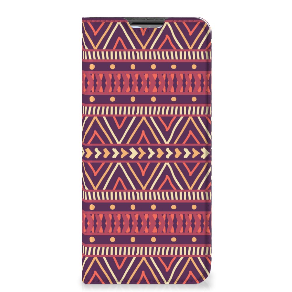 OPPO A54s | A16 | A16s Hoesje met Magneet Aztec Paars - B2C Telecom