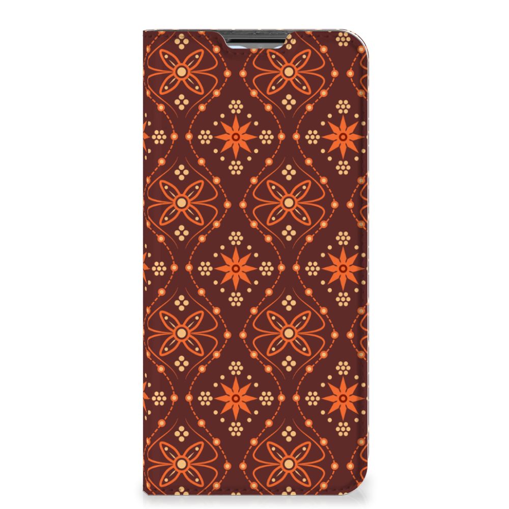 OPPO A54s | A16 | A16s Hoesje met Magneet Batik Brown - B2C Telecom