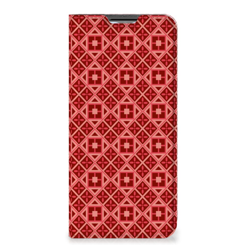 OPPO A54s | A16 | A16s Hoesje met Magneet Batik Rood - B2C Telecom