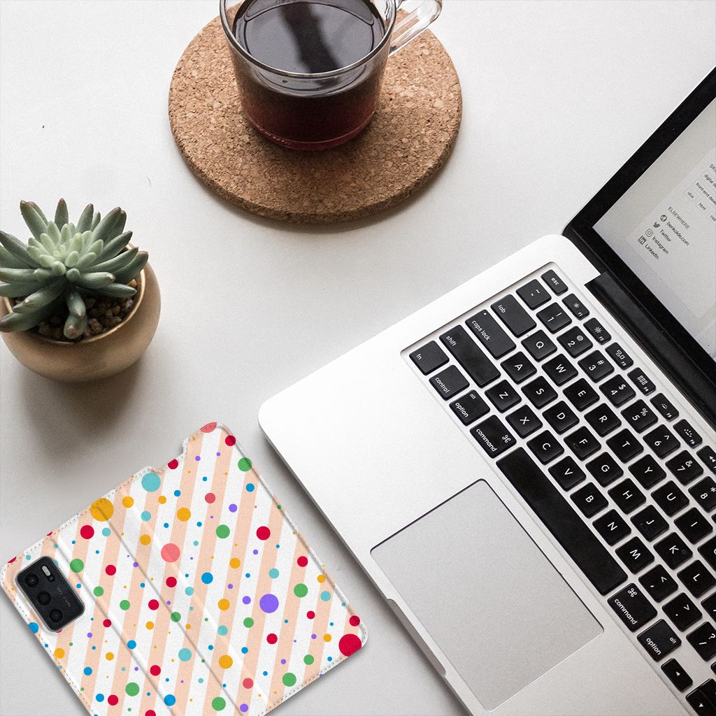 OPPO A54s | A16 | A16s Hoesje met Magneet Dots - B2C Telecom