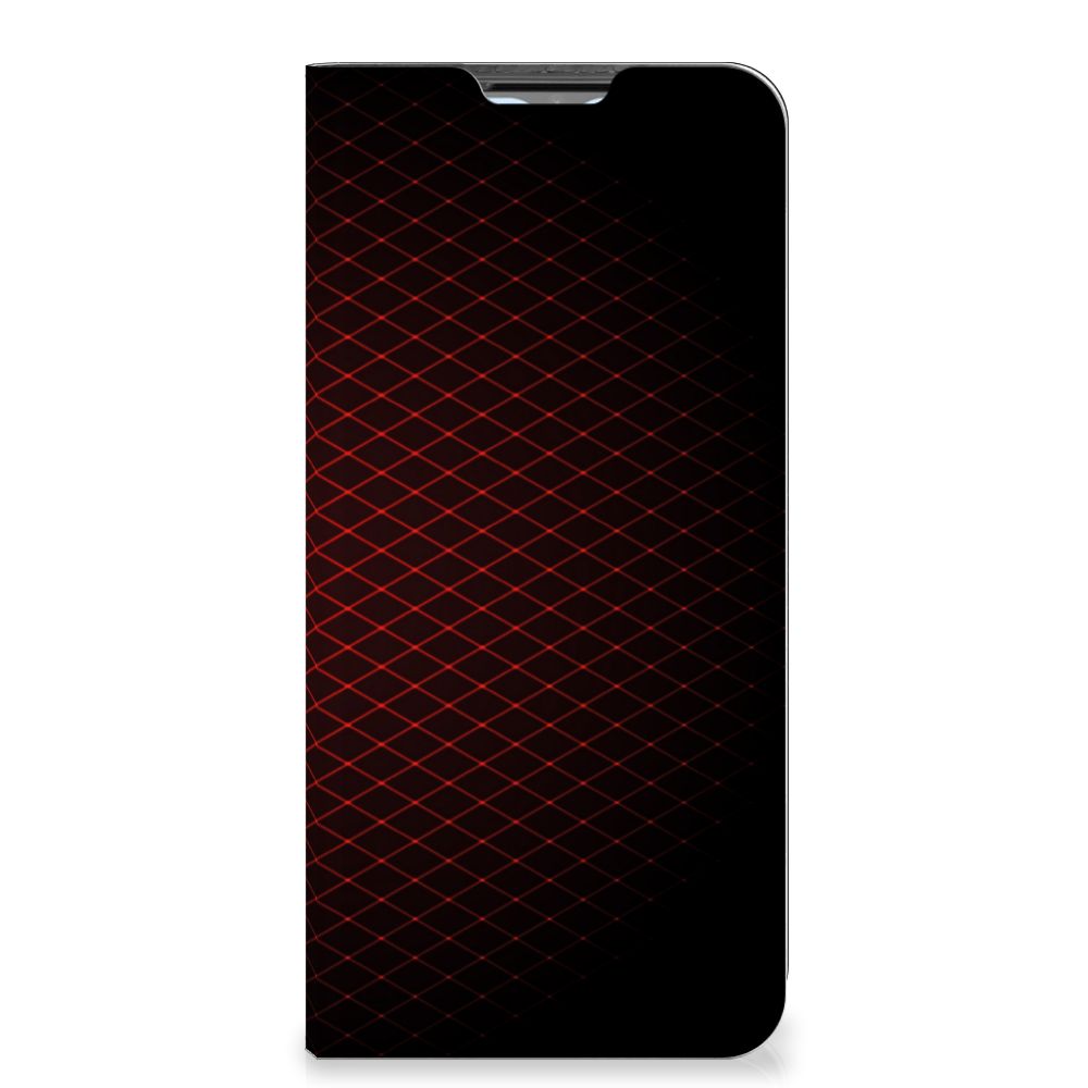 OPPO A54s | A16 | A16s Hoesje met Magneet Geruit Rood - B2C Telecom