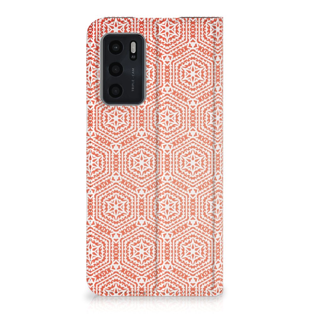 OPPO A54s | A16 | A16s Hoesje met Magneet Pattern Orange - B2C Telecom