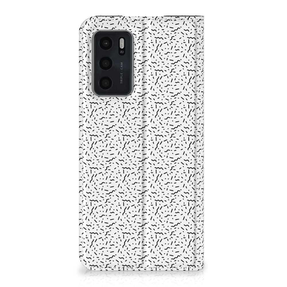 OPPO A54s | A16 | A16s Hoesje met Magneet Stripes Dots - B2C Telecom