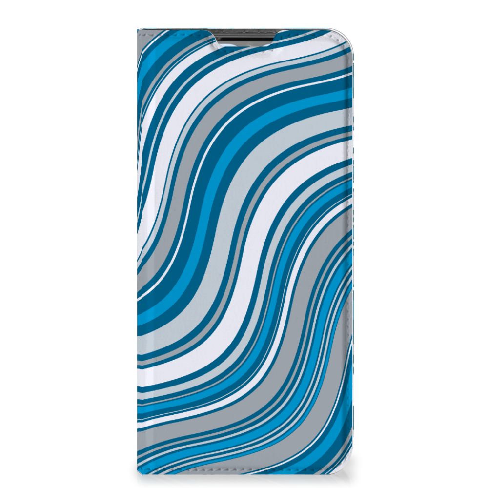 OPPO A54s | A16 | A16s Hoesje met Magneet Waves Blue - B2C Telecom