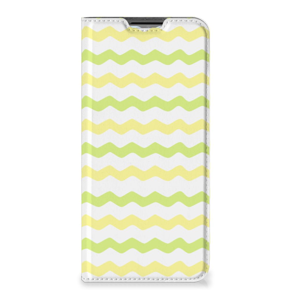 OPPO A54s | A16 | A16s Hoesje met Magneet Waves Yellow - B2C Telecom