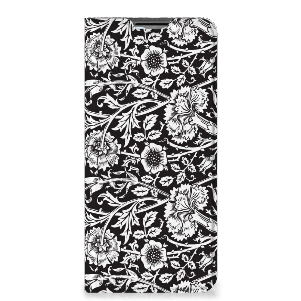 OPPO A54s | A16 | A16s Smart Cover Black Flowers - B2C Telecom