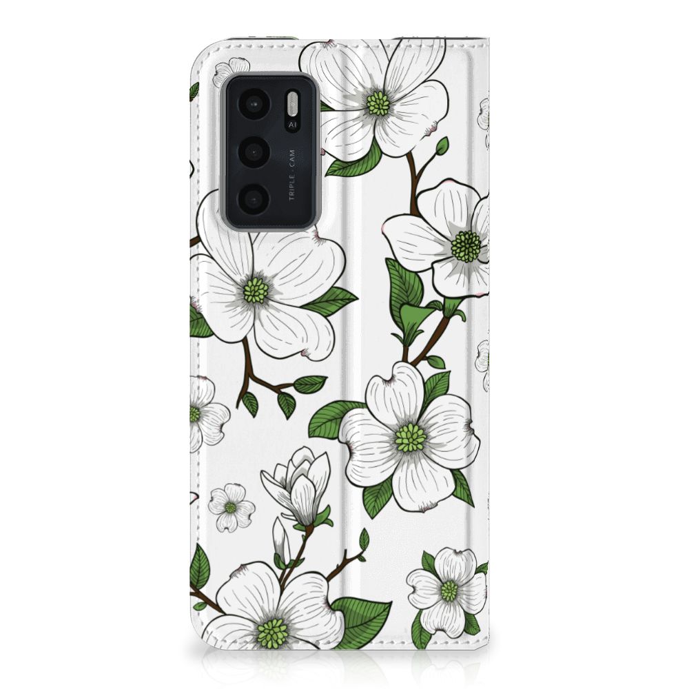 OPPO A54s | A16 | A16s Smart Cover Dogwood Flowers - B2C Telecom