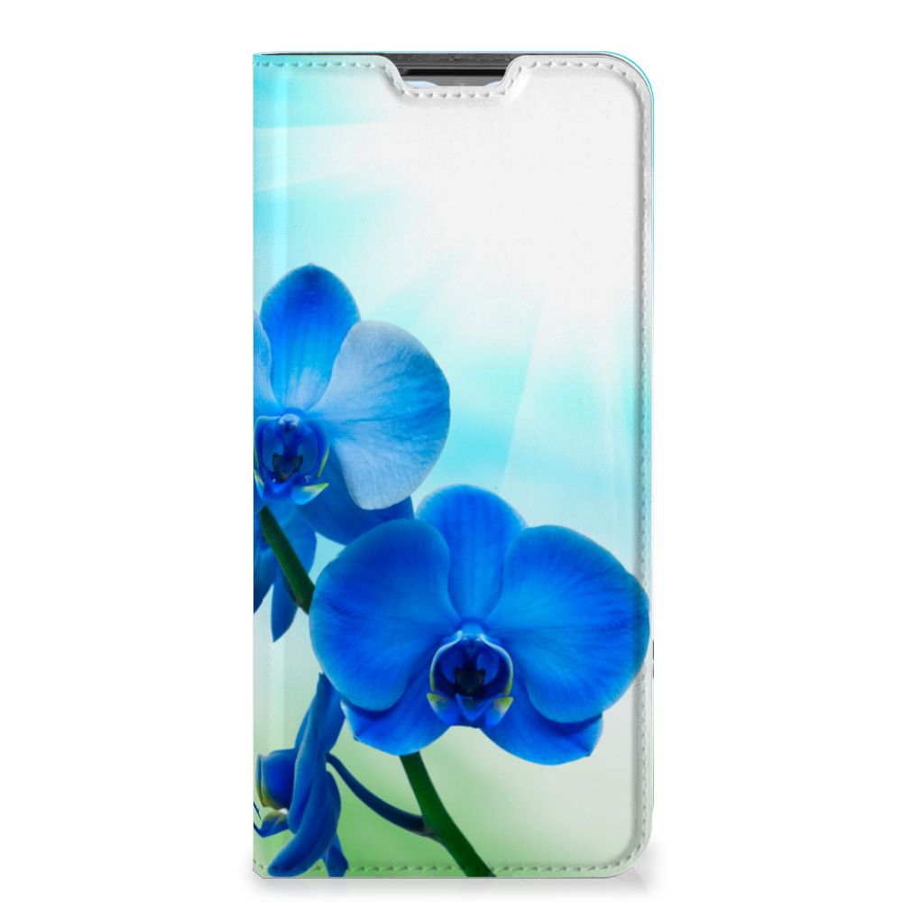OPPO A54s | A16 | A16s Smart Cover Orchidee Blauw - Cadeau voor je Moeder - B2C Telecom
