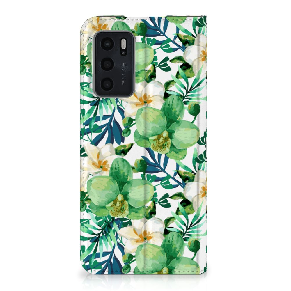 OPPO A54s | A16 | A16s Smart Cover Orchidee Groen - B2C Telecom