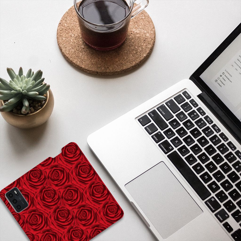 OPPO A54s | A16 | A16s Smart Cover Red Roses - B2C Telecom