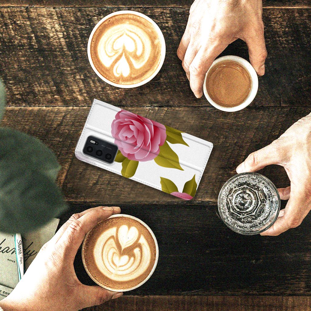 OPPO A54s | A16 | A16s Smart Cover Roses - B2C Telecom