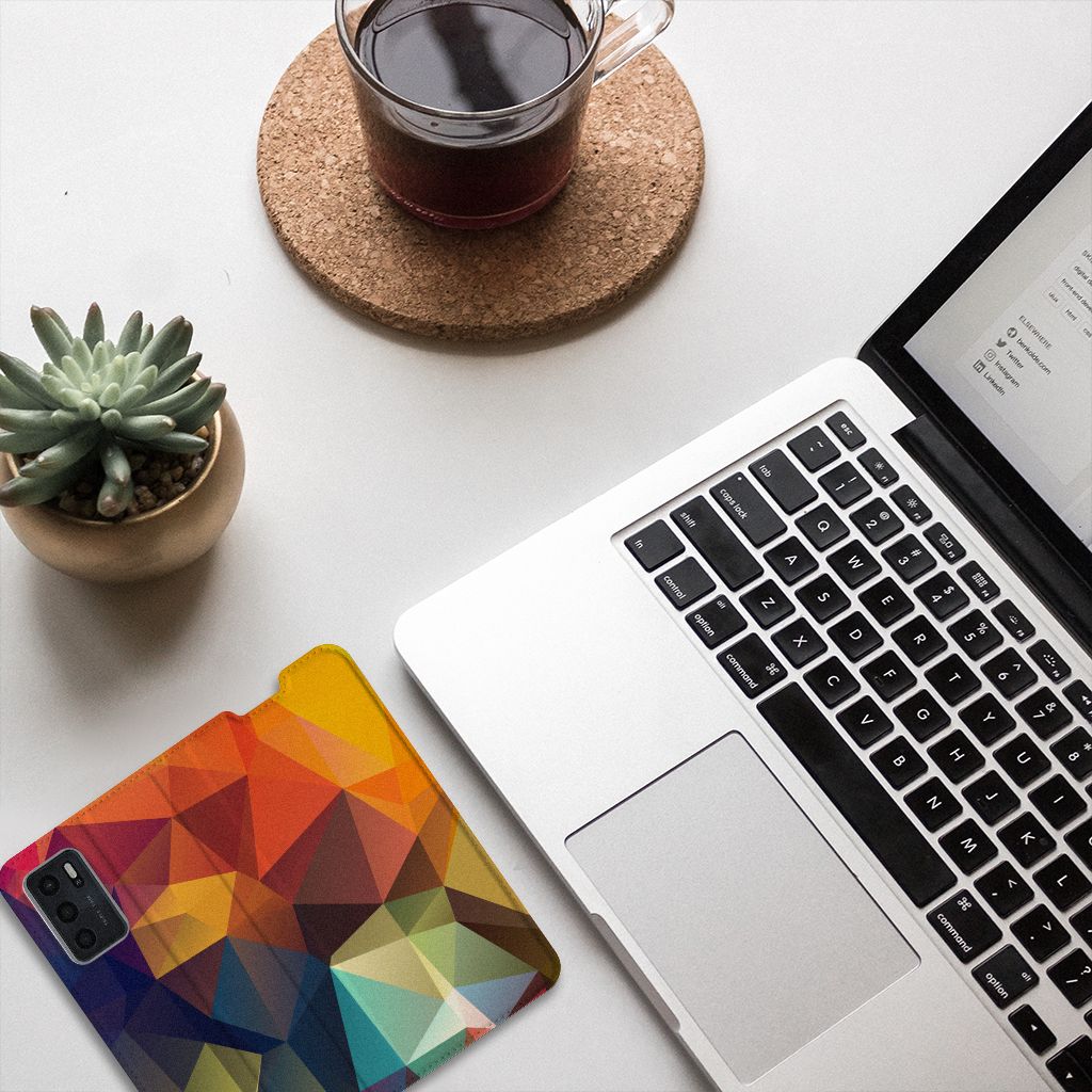 OPPO A54s | A16 | A16s Stand Case Polygon Color - B2C Telecom
