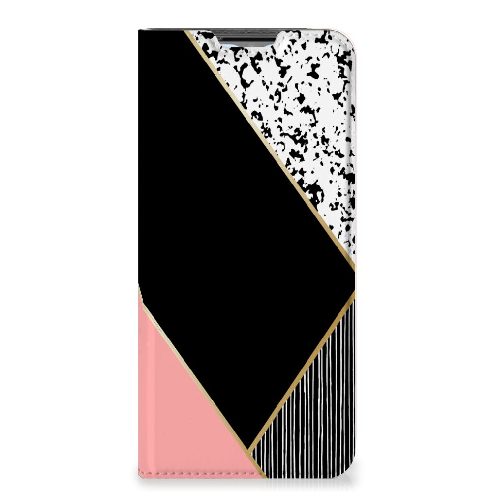 OPPO A54s | A16 | A16s Stand Case Zwart Roze Vormen - B2C Telecom