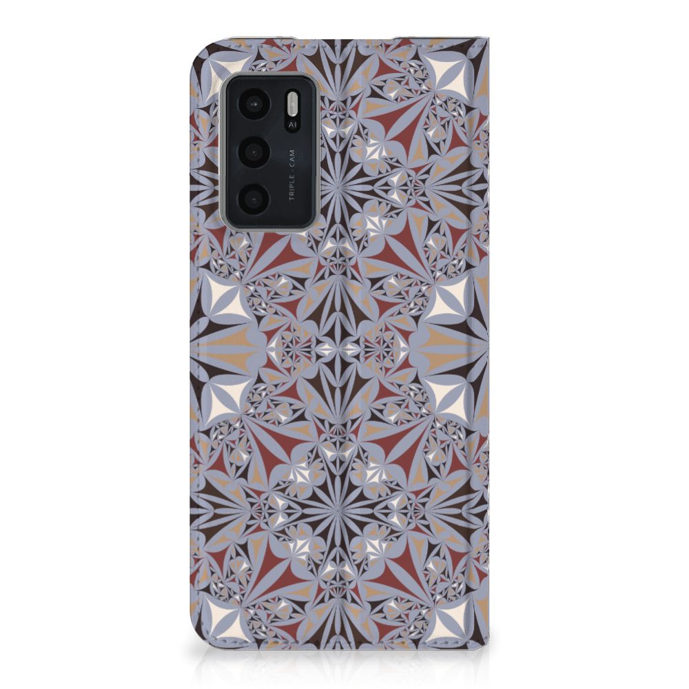 OPPO A54s | A16 | A16s Standcase Flower Tiles - B2C Telecom