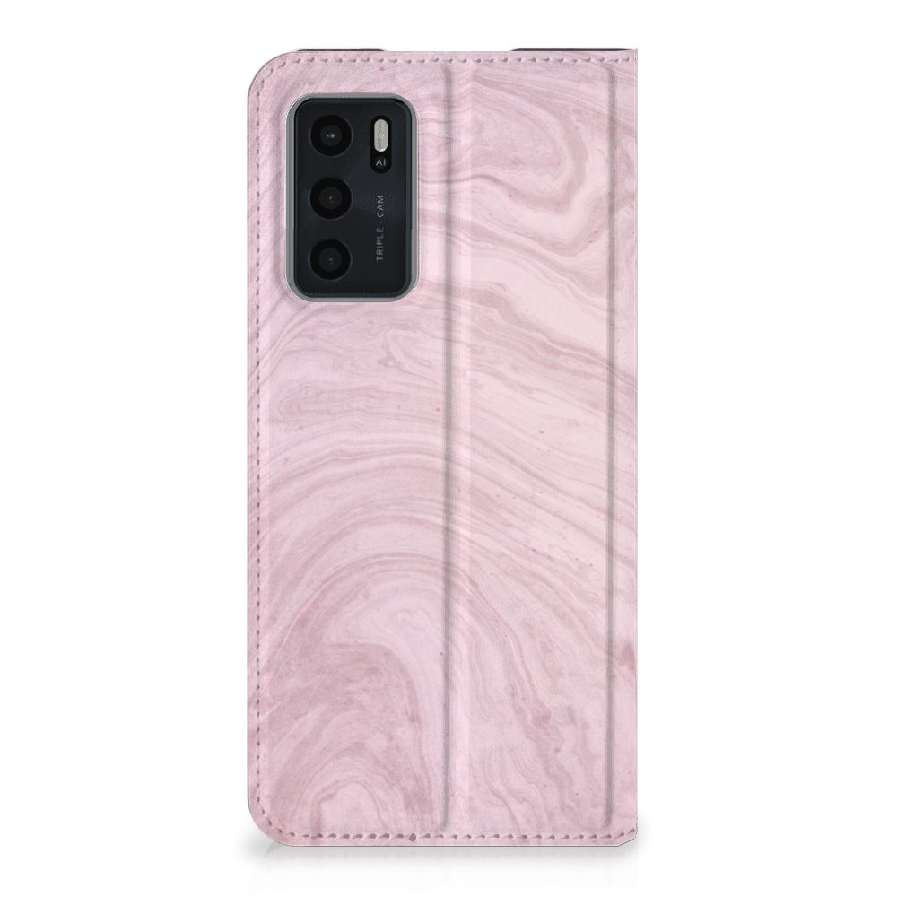OPPO A54s | A16 | A16s Standcase Marble Pink - Origineel Cadeau Vriendin - B2C Telecom