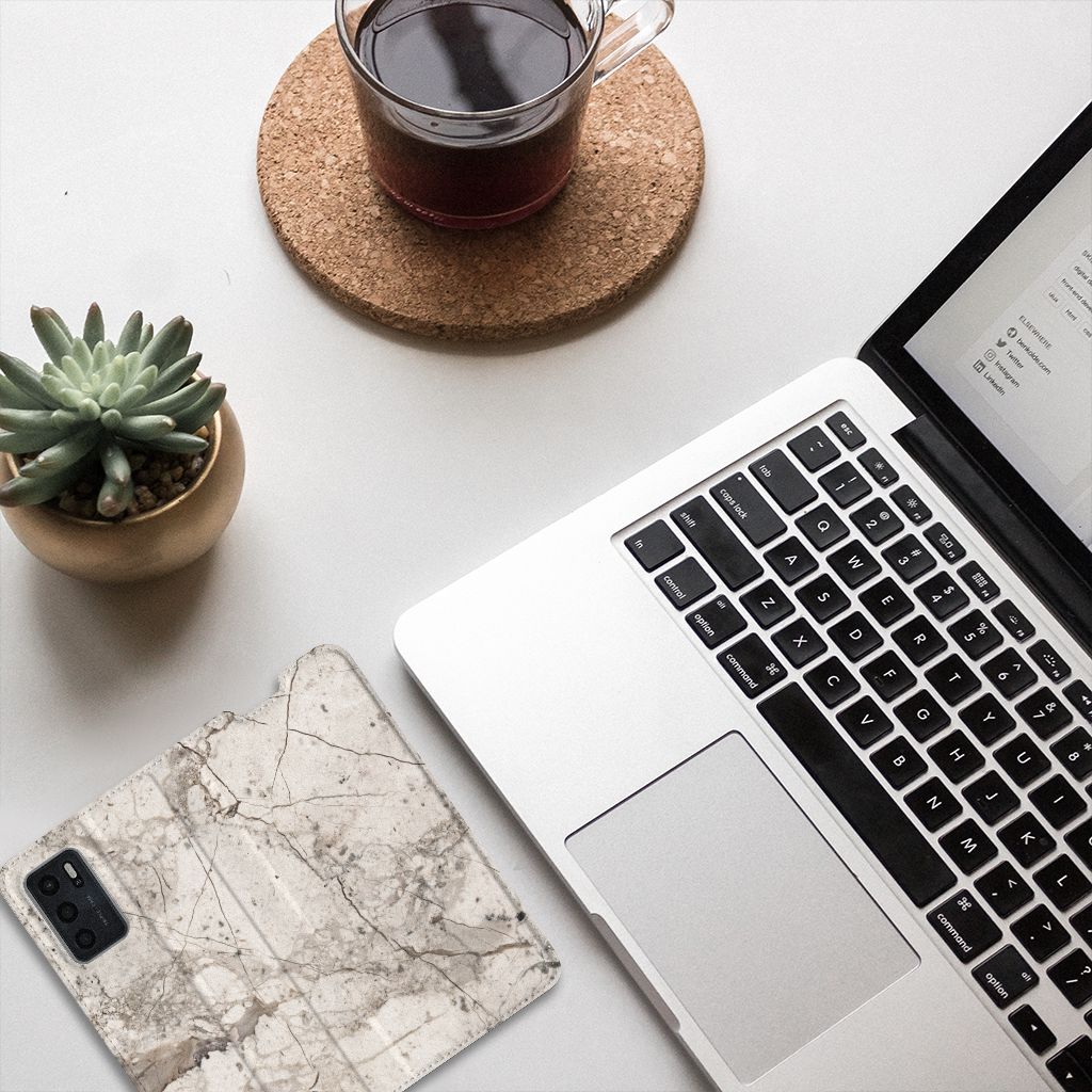 OPPO A54s | A16 | A16s Standcase Marmer Beige - B2C Telecom