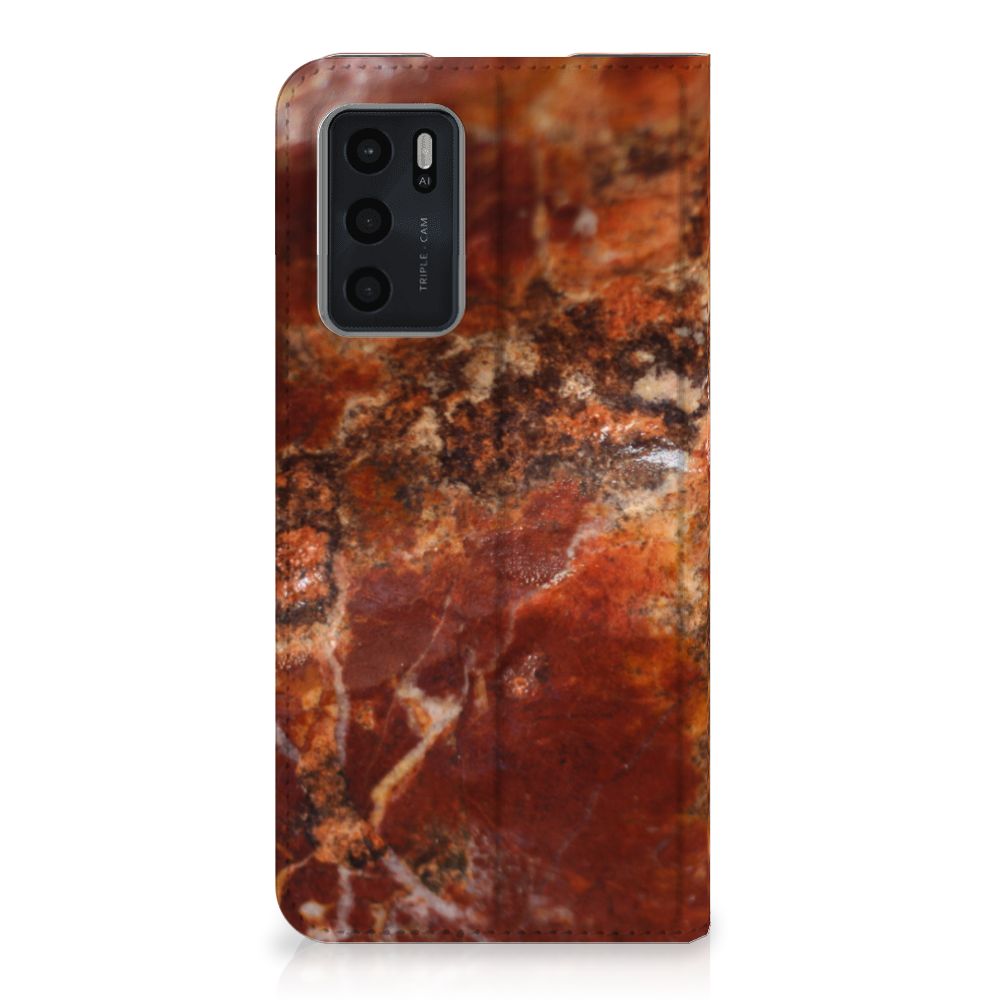 OPPO A54s | A16 | A16s Standcase Marmer Bruin - B2C Telecom
