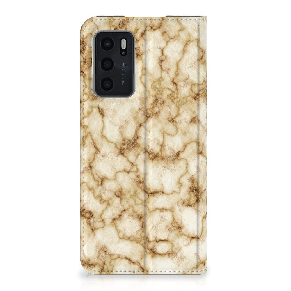 OPPO A54s | A16 | A16s Standcase Marmer Goud - B2C Telecom