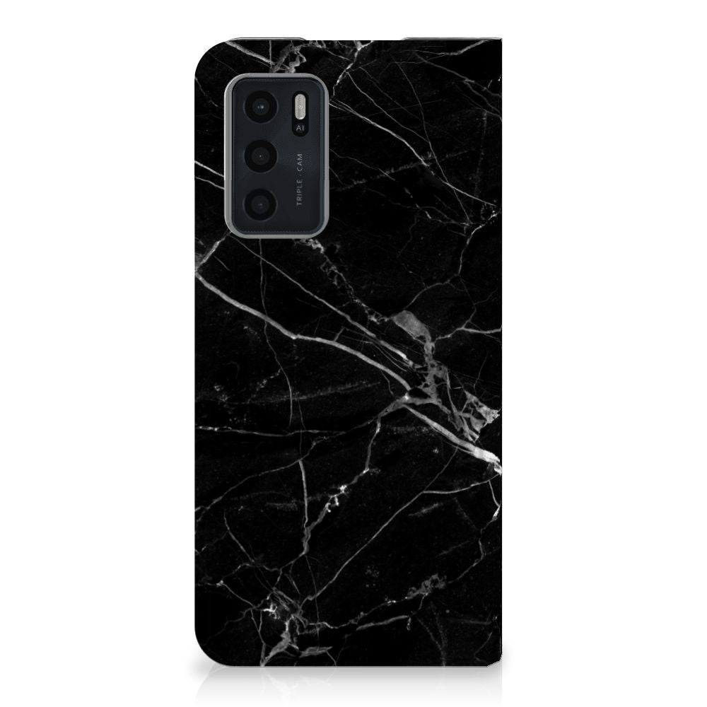 OPPO A54s | A16 | A16s Standcase Marmer Zwart - Origineel Cadeau Vader - B2C Telecom