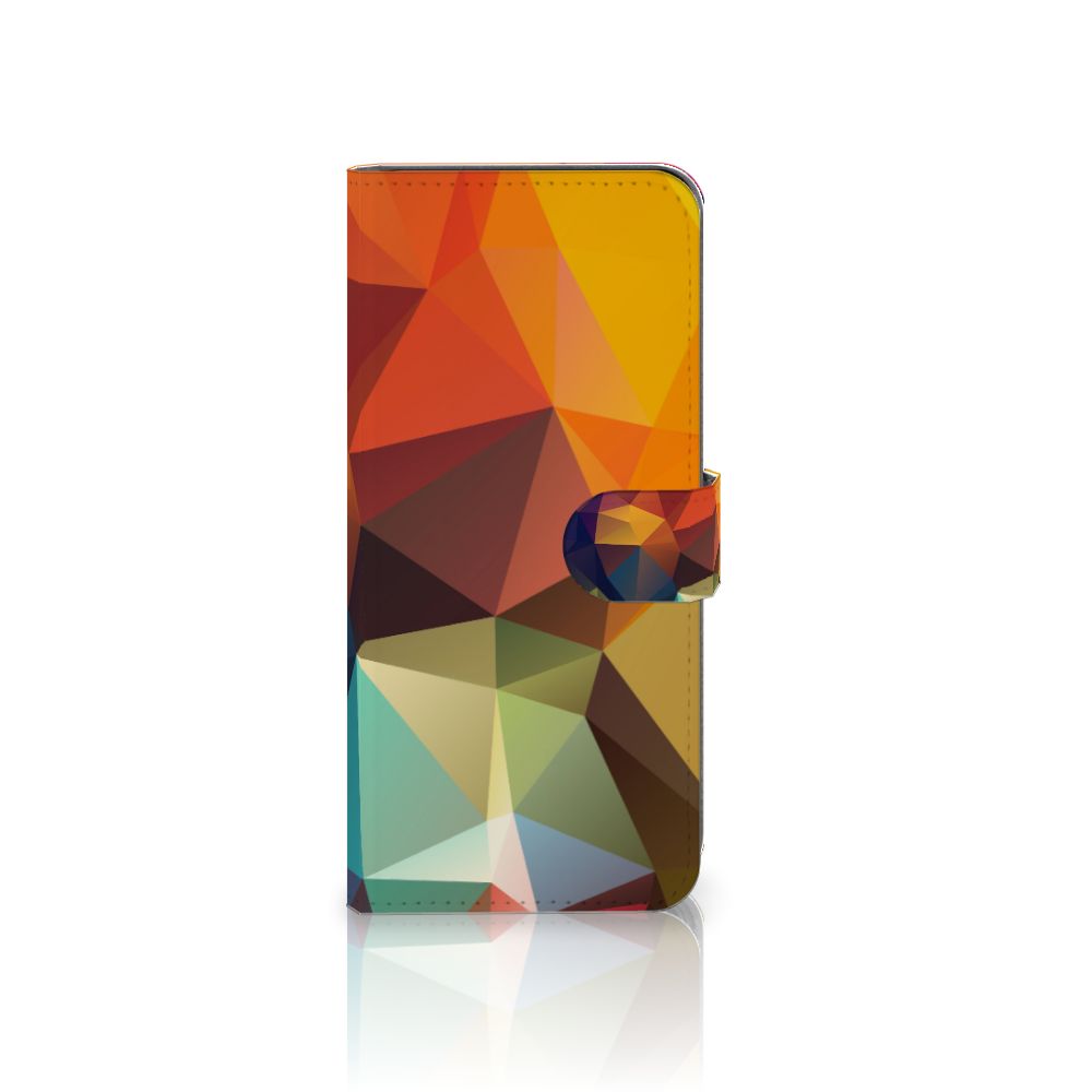 OPPO A58 4G Book Case Polygon Color hoesje geometrisch ontwerp voorkant