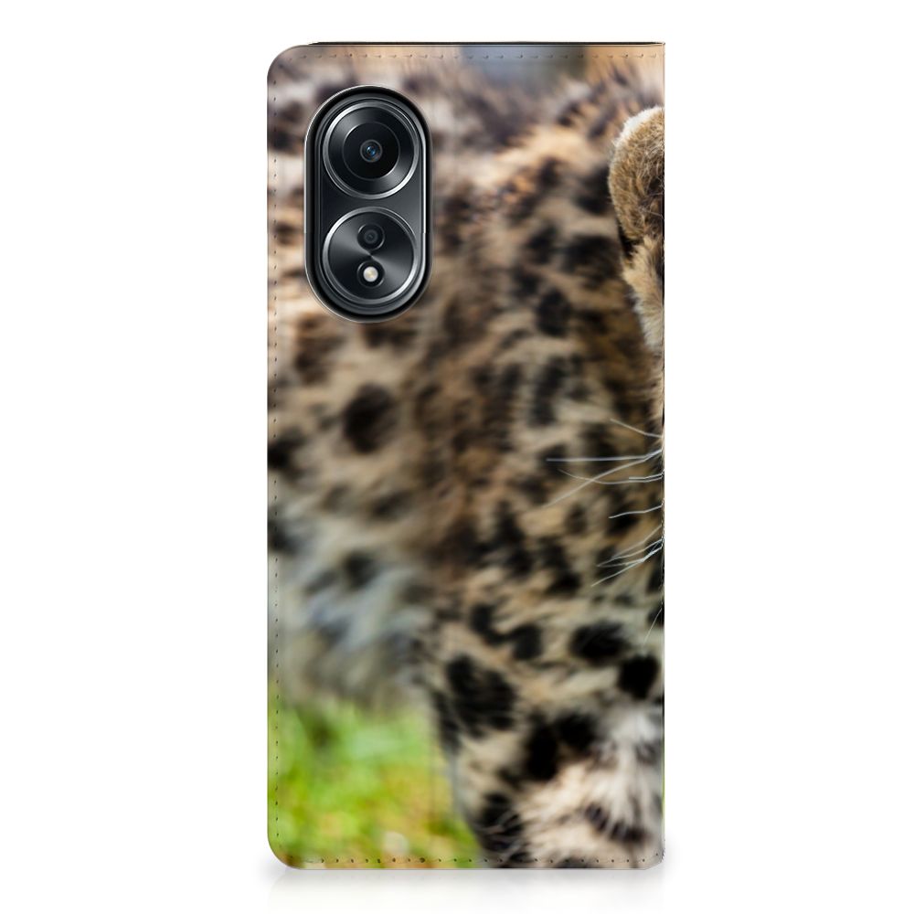 OPPO A58 4G Hoesje maken Baby Luipaard design babyluipaard voorkant