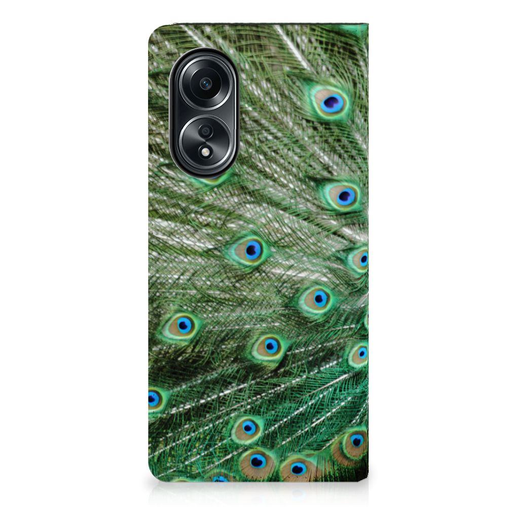 OPPO A58 4G Hoesje maken Pauw hoesje pauw design voorkant