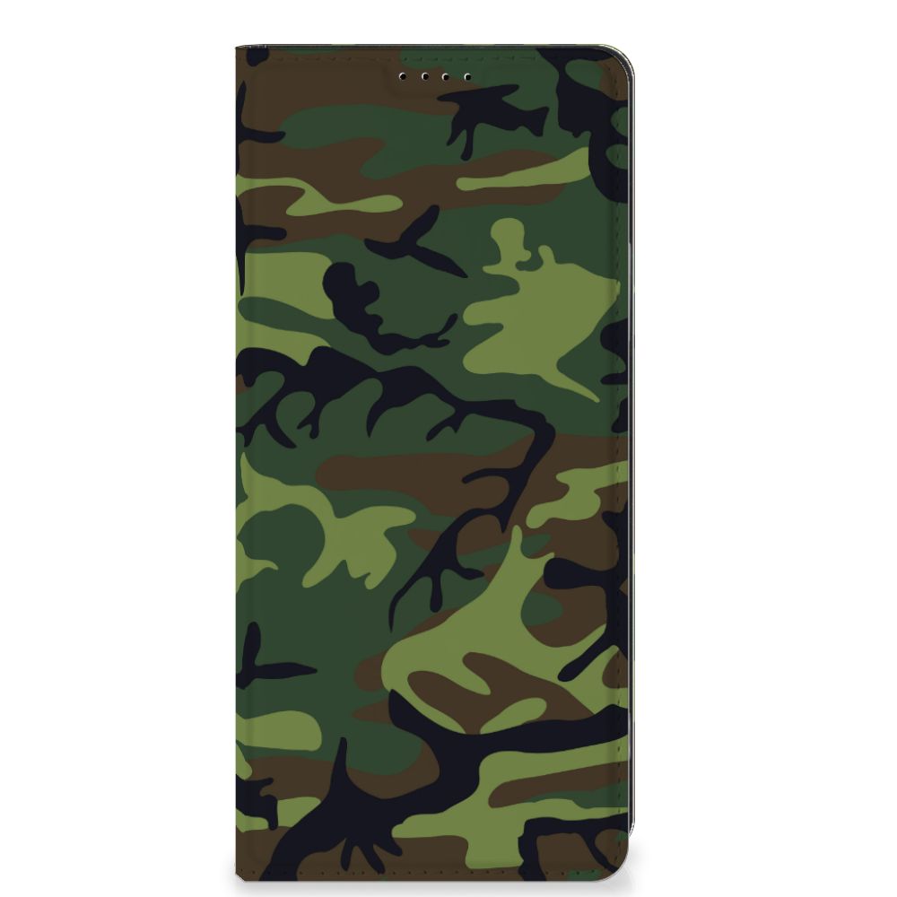 OPPO A58 4G Hoesje met Magneet Army Dark - camouflagepatroon perfect voor bescherming en uitstraling 🎁