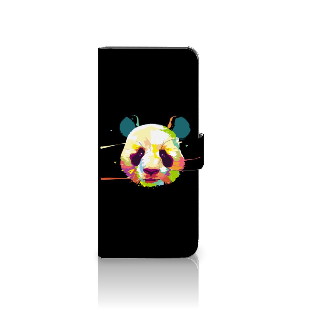 OPPO A58 4G Leuk Hoesje Panda Color met kleurrijke panda op zwarte achtergrond voor bescherming en uitstraling.