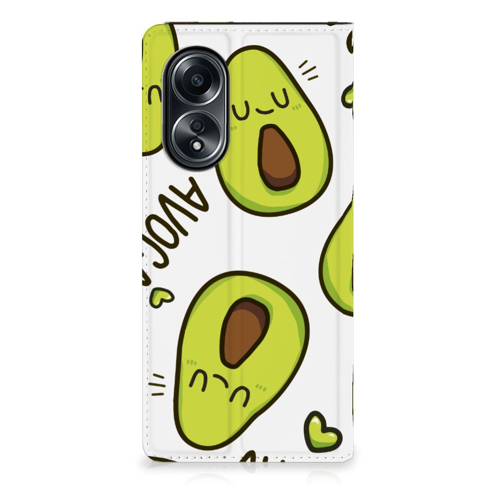 OPPO A58 4G Magnet Case Avocado Singing voorkant