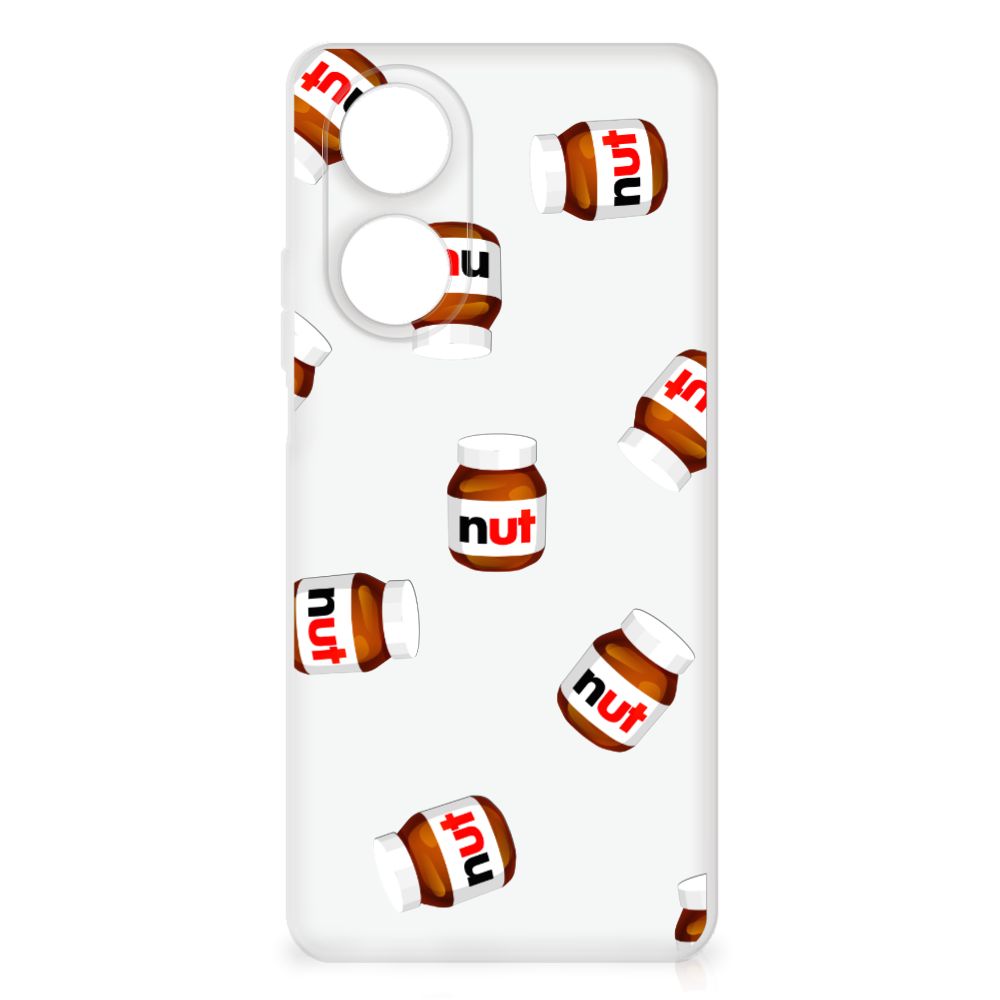 OPPO A58 4G Siliconen Case Nut Jar design nut jar aanzicht