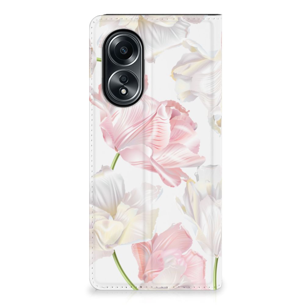 OPPO A58 4G Smart Cover Lovely Flowers design Lovely Flowers voorkant