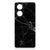 OPPO A58 4G TPU Siliconen Hoesje Marmer Zwart - Origineel Cadeau Vader met elegant zwart marmerdesign.