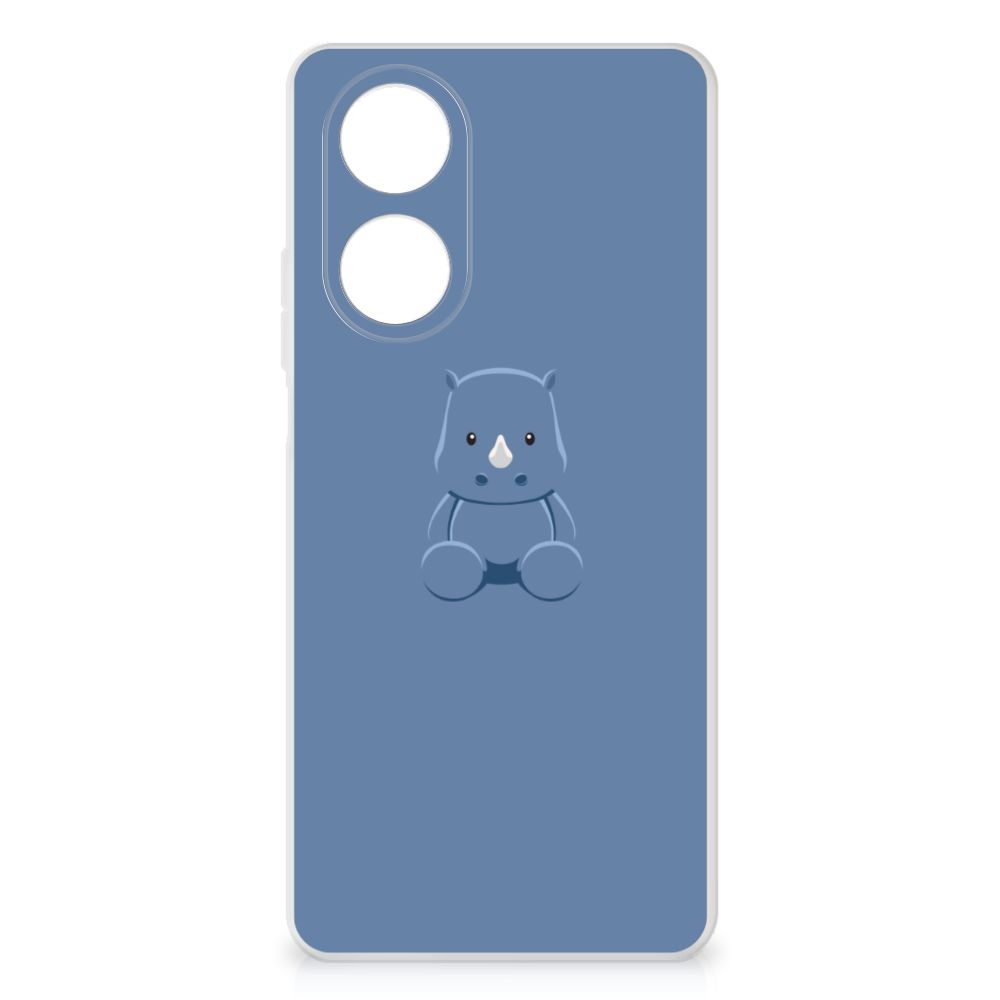 OPPO A58 4G Telefoonhoesje met Naam Baby Rhino telefoonhoesje baby rhino ontwerp voorkant