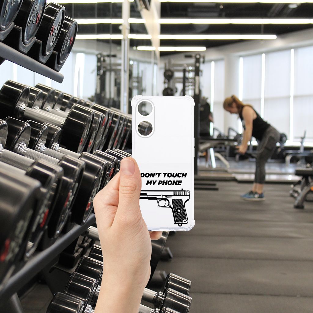 OPPO A58 | A78 5G Anti Shock Case Pistol DTMP hand telefoonhoesje fitnessruimte