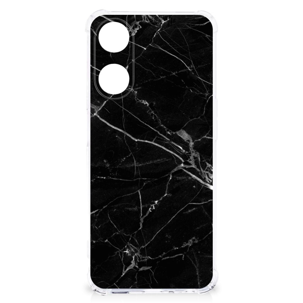 OPPO A58 | A78 5G Anti-Shock Hoesje Marmer Zwart - Origineel Cadeau Vader B2C Telecom