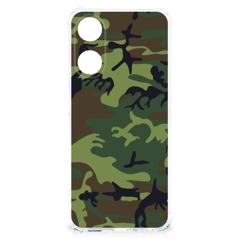 OPPO A58 | A78 5G Doorzichtige Silicone Hoesje Army Dark B2C Telecom