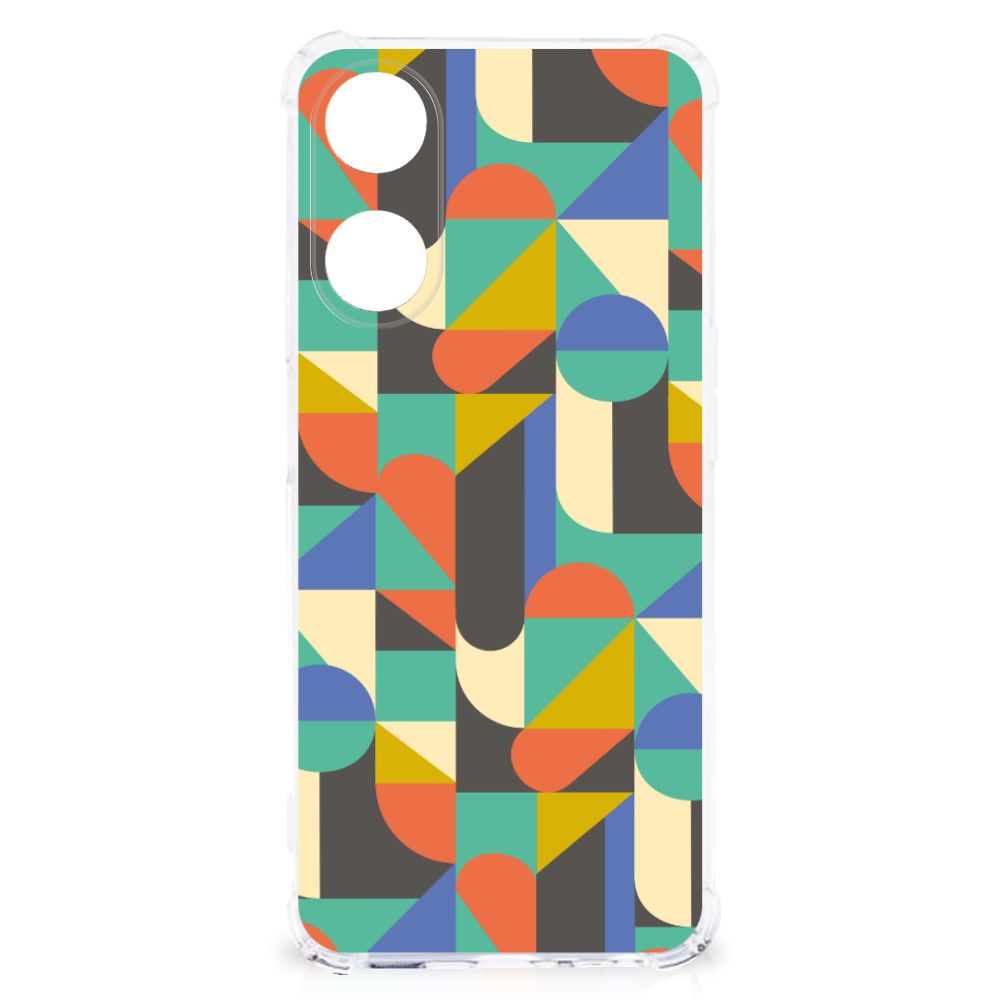 OPPO A58 | A78 5G Doorzichtige Silicone Hoesje Funky Retro B2C Telecom