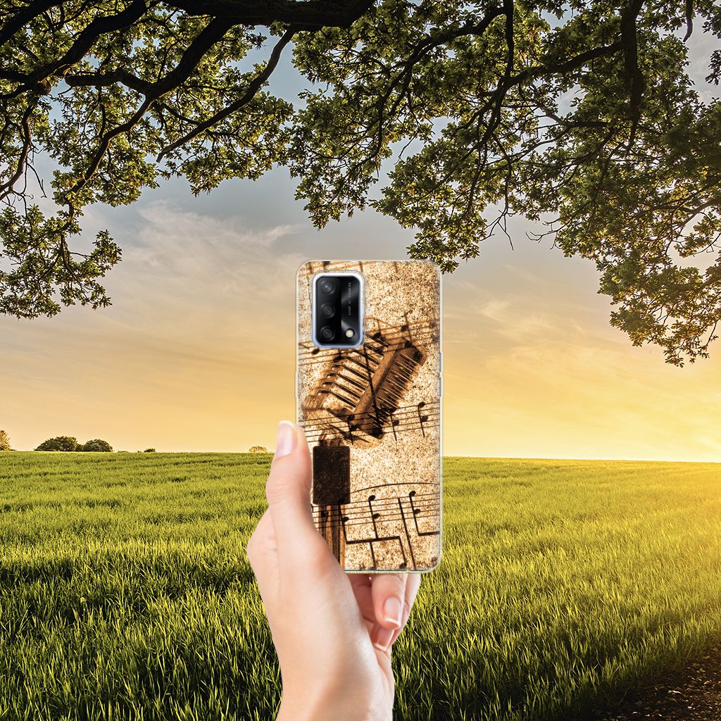 OPPO A74 4G Siliconen Hoesje met foto Bladmuziek B2C Telecom