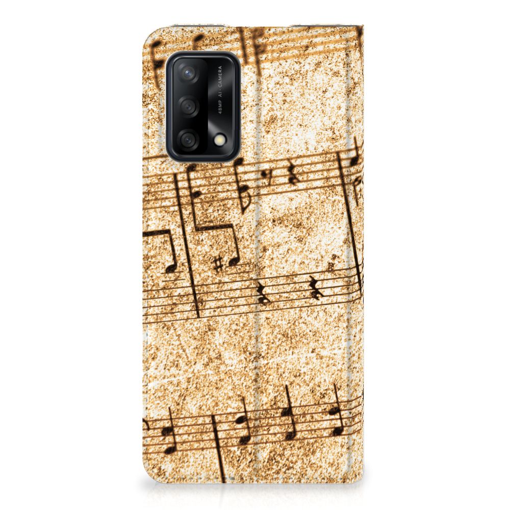 OPPO A74 4G Stand Case Bladmuziek - B2C Telecom
